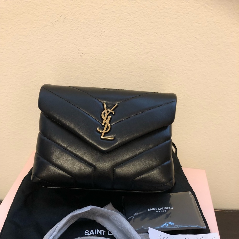 Brand New YSL Toy Loulou In BLACK GOLD
